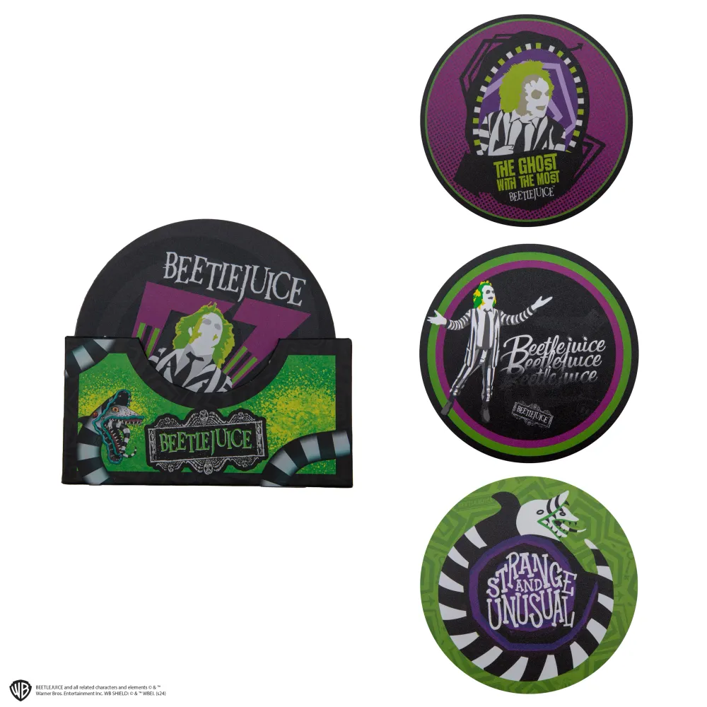 Ensemble de 4 sous-verres Beetlejuice Cinereplicas EU