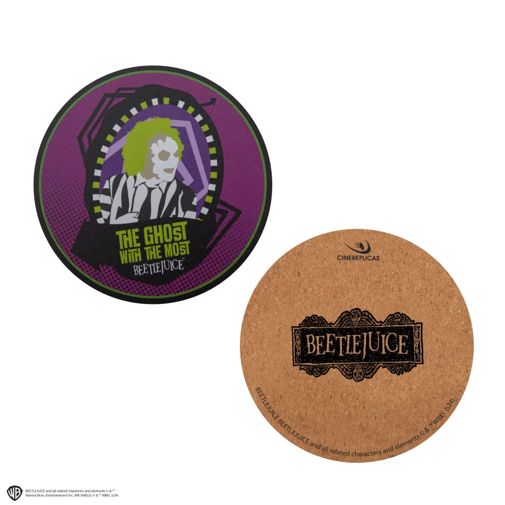 Ensemble de 4 sous-verres Beetlejuice Cinereplicas EU