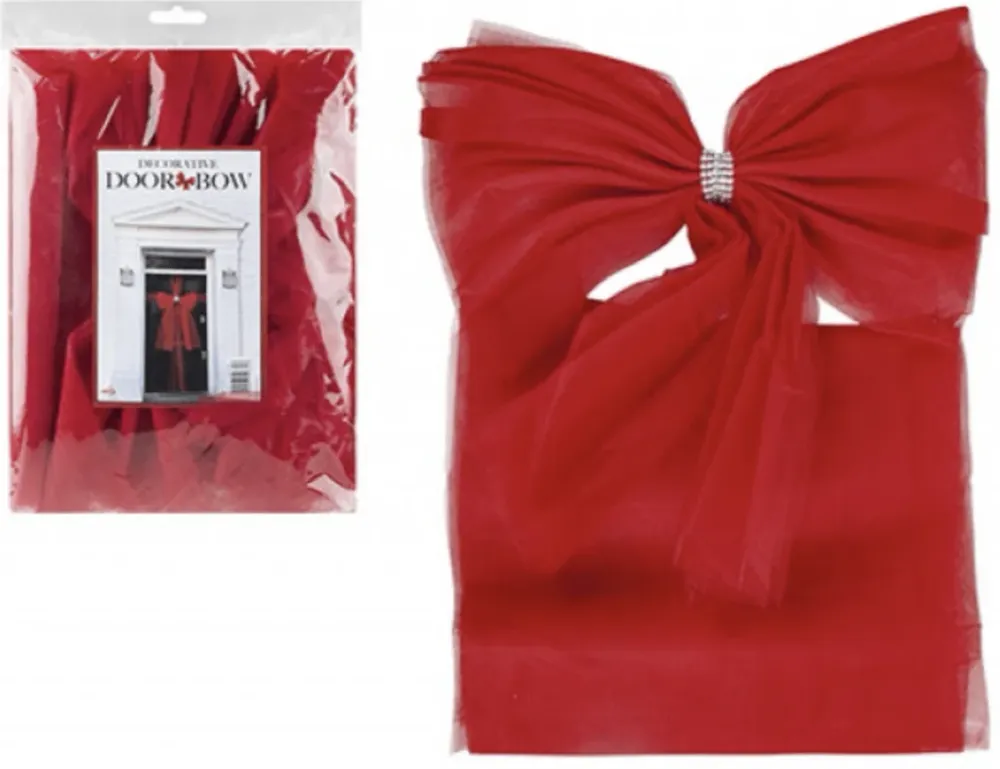 Noeud de porte de luxe à faire soi-même avec revêtement en strass - Rouge Clearance