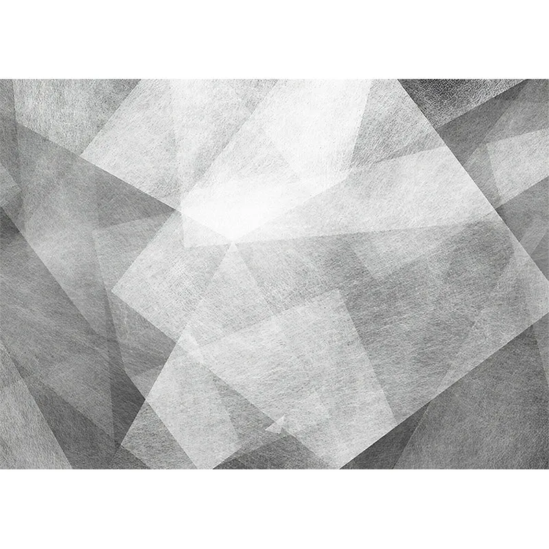 Art mural de géométries gris doux pour la décoration de galerie, papier peint mural simple, fait sur mesure Clearhalo