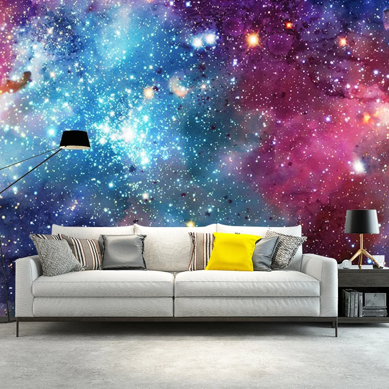 Autocollant Mural galaxie, revêtement Mural résistant à l'humidité pour la décoration du salon Clearhalo