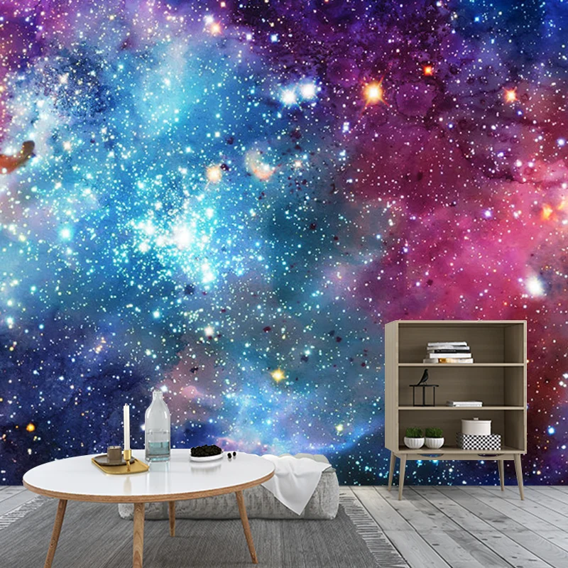 Autocollant Mural galaxie, revêtement Mural résistant à l'humidité pour la décoration du salon Clearhalo