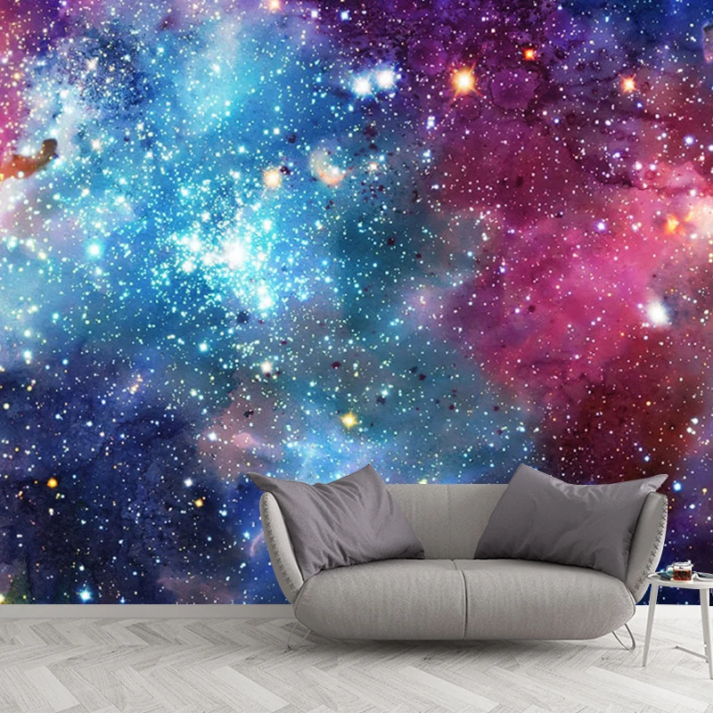 Autocollant Mural galaxie, revêtement Mural résistant à l'humidité pour la décoration du salon Clearhalo