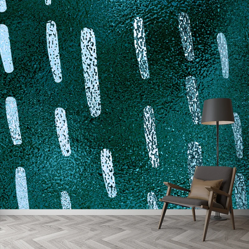 Autocollant Mural moderne de couleur foncée, grandes rayures, Art Mural en aluminium pour salon, taille personnalisée Clea...