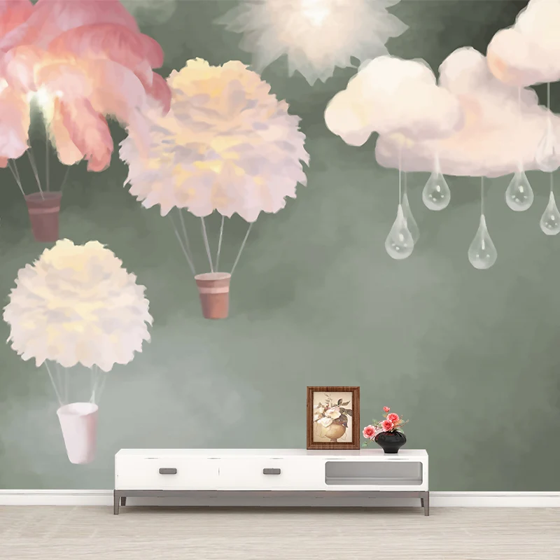 Ballon de plumes d'art pour enfants, décoration murale grise et rose pour chambre de filles, taille en option Clearhalo