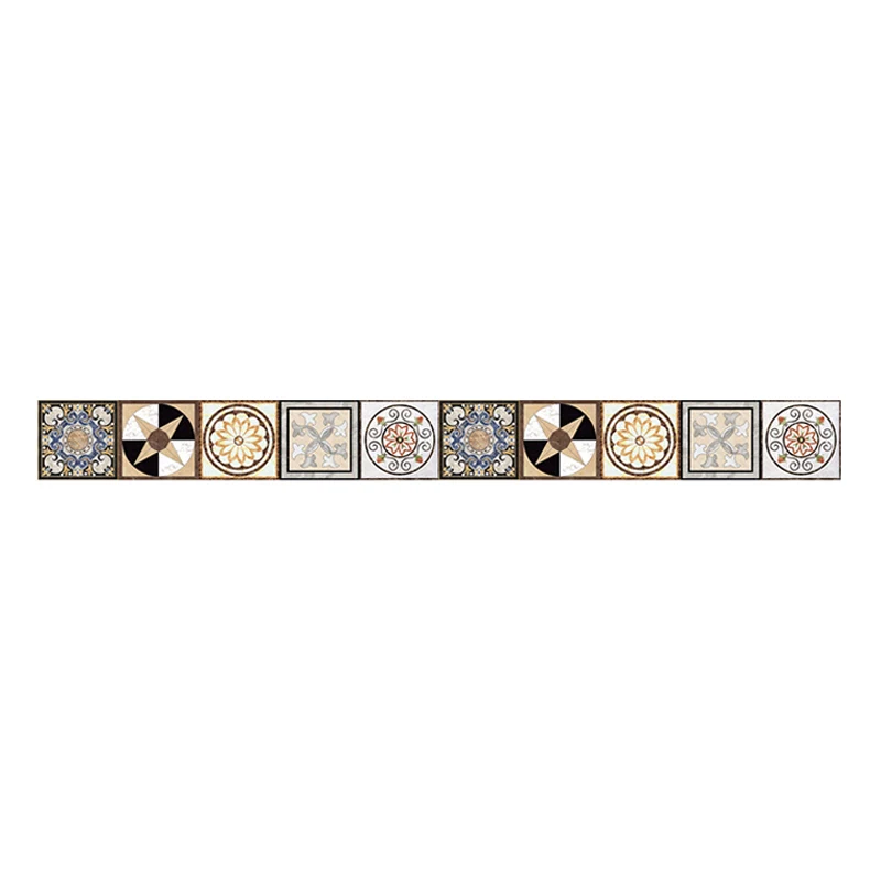 Bordure de papier peint Mandala marron, bâtons de ramassage, Style bohème, Art mural de salon Clearhalo