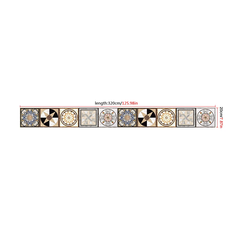 Bordure de papier peint Mandala marron, bâtons de ramassage, Style bohème, Art mural de salon Clearhalo