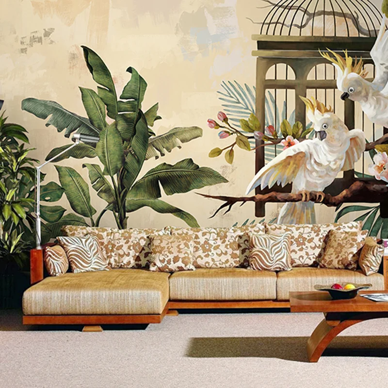 Décoration murale complète avec oiseaux et branches, nouveauté fraîche, effet 3D, vert Clearhalo