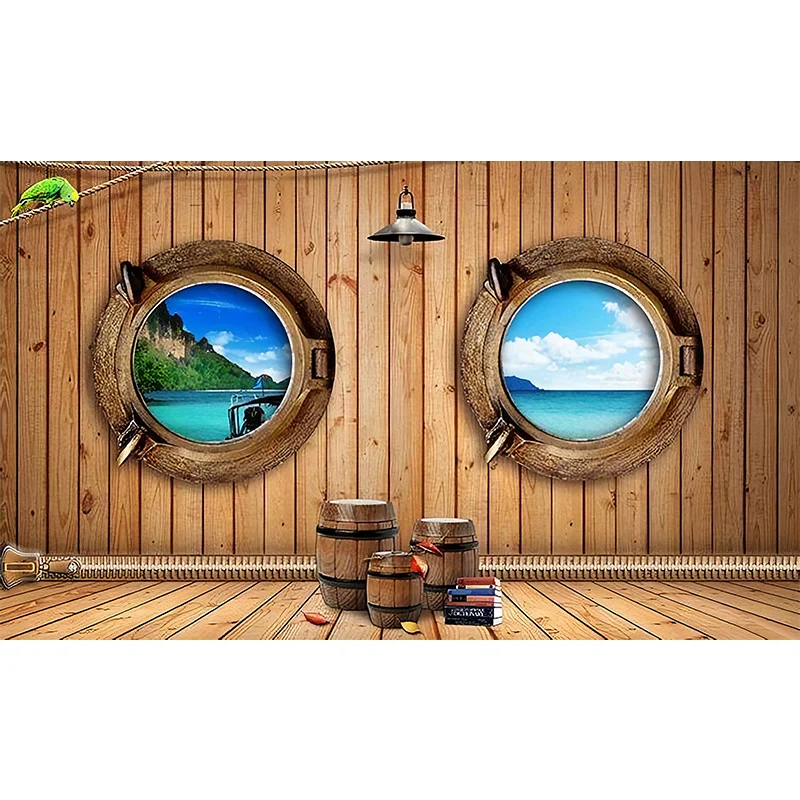 Décoration murale décorative en bord de mer et bois, décoration murale sur mesure pour café Clearhalo