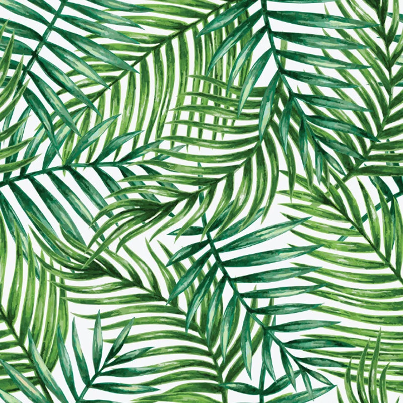 Décoration murale moderne Non tissée à motif de feuilles résistante aux taches, décoration murale moderne pour chambre de...