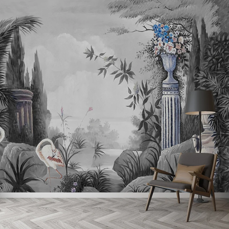 Décoration murale en étain non tissé résistant à l'eau, paysage naturel tropical, décoration murale pour chambre à coucher...