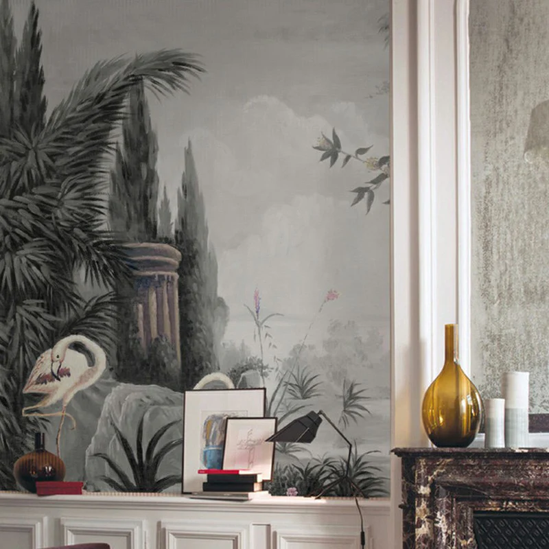 Décoration murale en étain non tissé résistant à l'eau, paysage naturel tropical, décoration murale pour chambre à coucher...