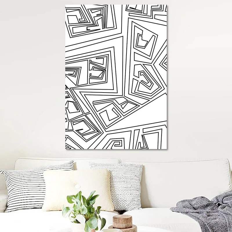 Dessins au fusain motif abstrait art minimalisme toile texturée peinture en blanc Clearhalo