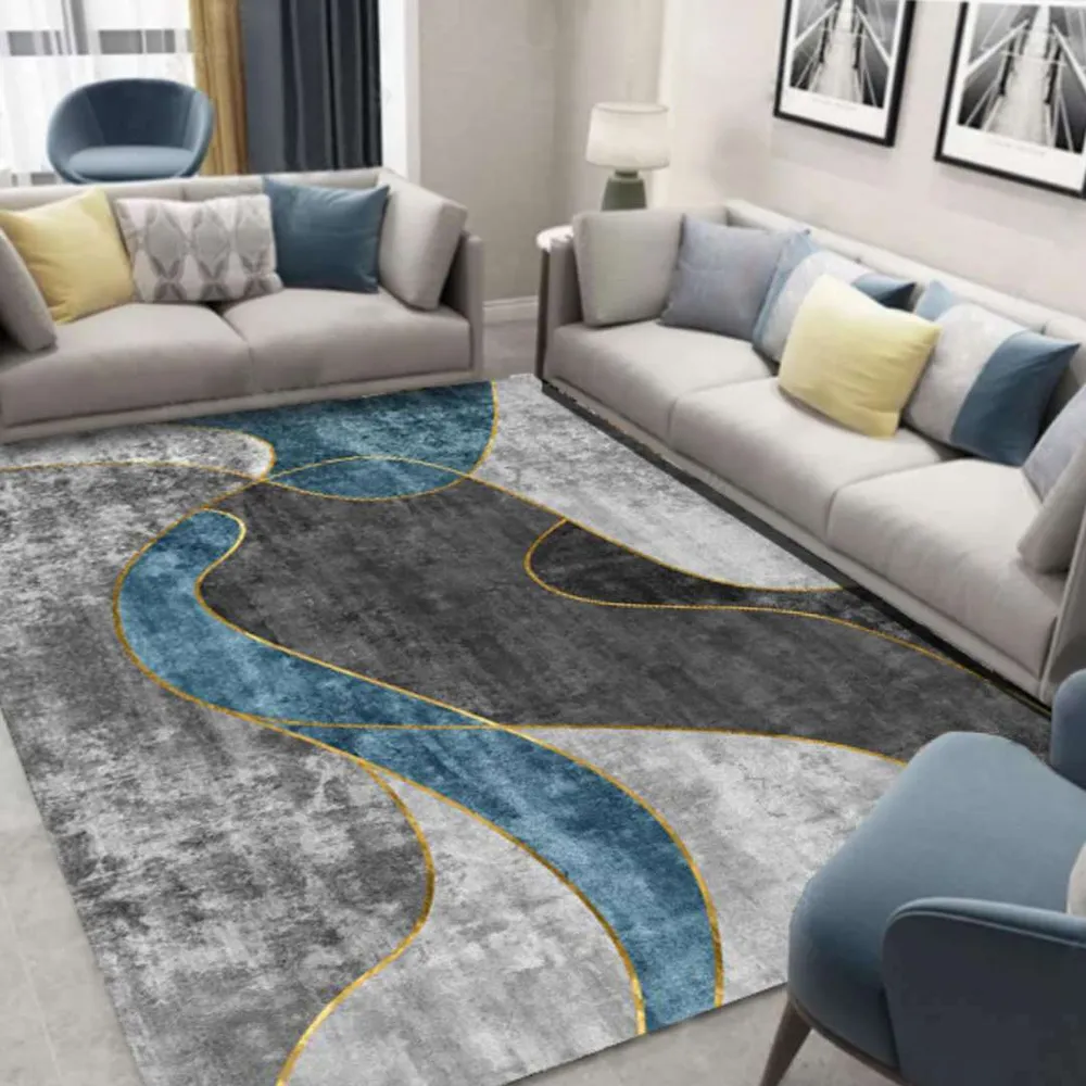 Glam – tapis géométrique imprimé 3D, multicolore, moderne, en Polyester, respectueux des animaux domestiques, résistant au...