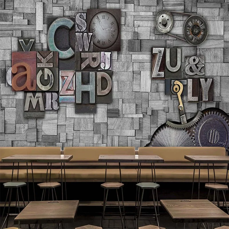Grande photo murale graffiti pour café et vestiaire en gris, taille personnalisée disponible Clearhalo