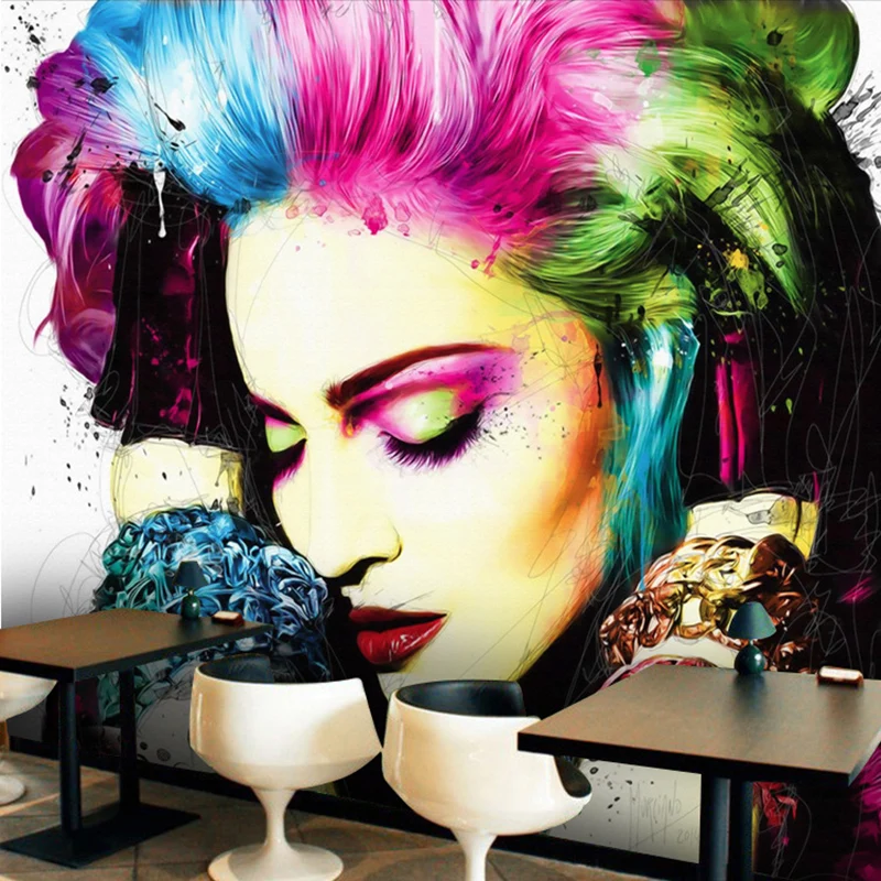Illustration Belle femme Art mural pour décoration de salon, multicolore, sur mesure Clearhalo
