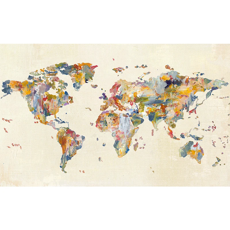 Illustration Carte du monde murale extra large pour décoration de la maison, taille réelle Clearhalo