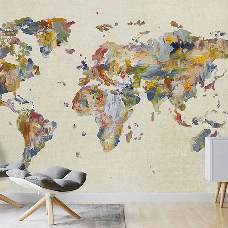 Illustration Carte du monde murale extra large pour décoration de la maison, taille réelle Clearhalo