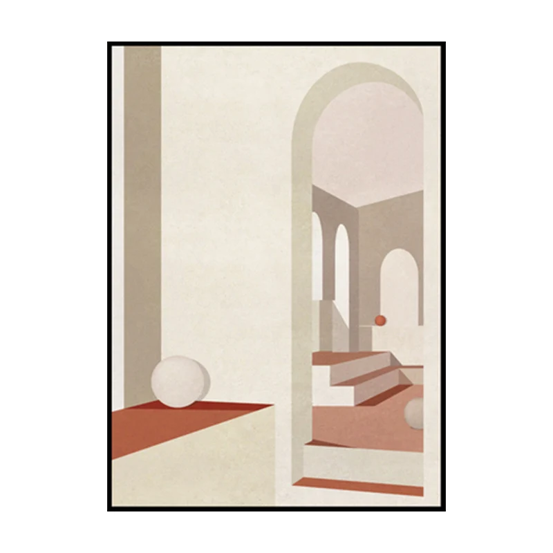 Impression d'art avec vue intérieure de la maison, toile enveloppée de salon texturée contemporaine de couleur claire Clea...