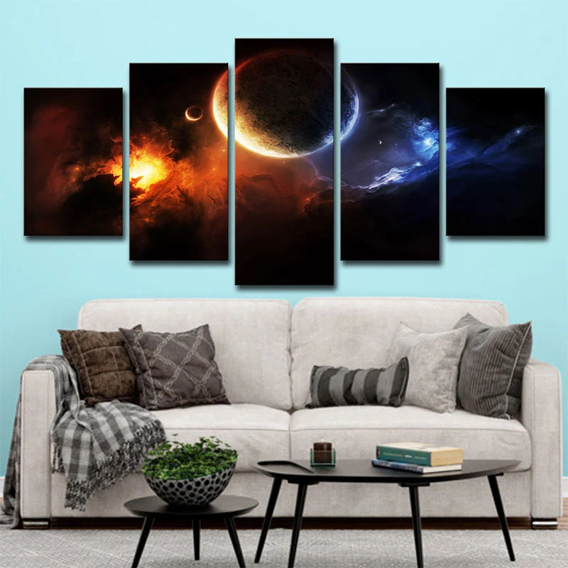 Impressions murales de planète et d'astronomie, peinture sur toile d'art pour enfants, Options de plusieurs tailles Clearhalo