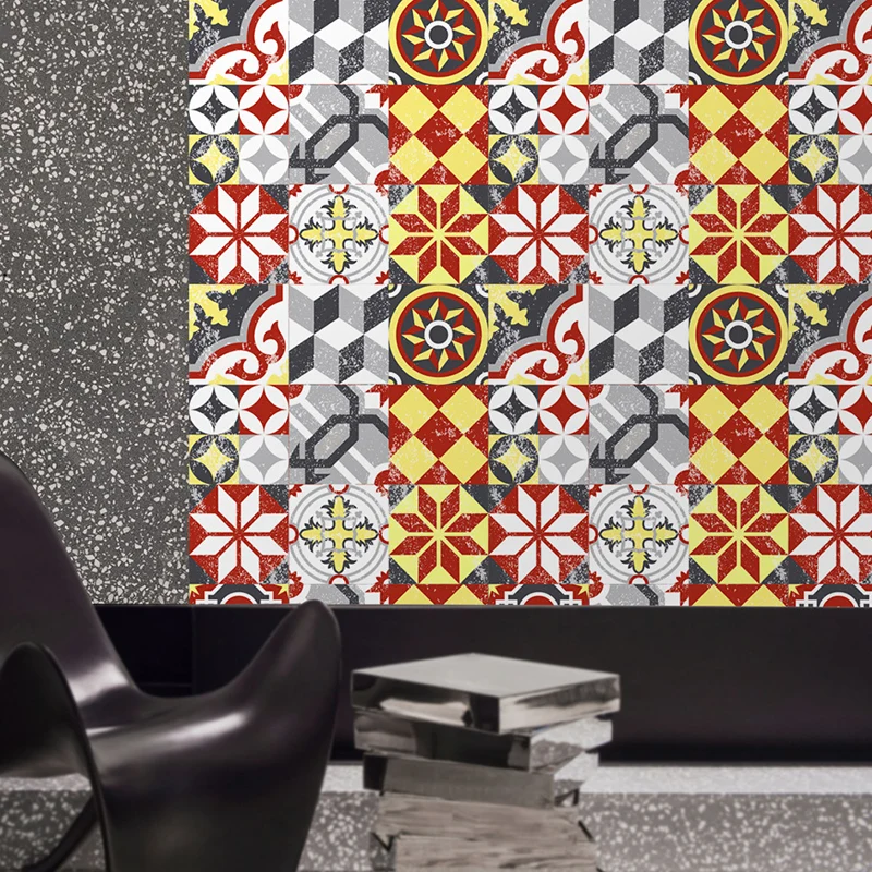 Panneau de papier peint en bâton de vinyle, revêtement mural bohème Botanix pour cuisine, facile à décoller Clearhalo