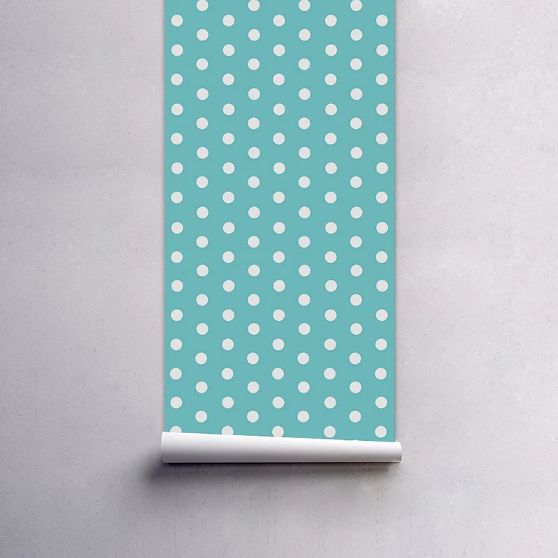 Panneaux de papier peint à pois, revêtement mural à décoller et à coller pour salle de jeux pour enfants, 4' L x 20,5" l C...
