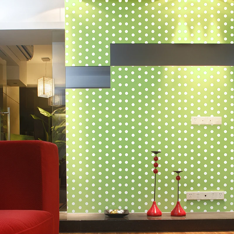 Panneaux de papier peint à pois, revêtement mural à décoller et à coller pour salle de jeux pour enfants, 4' L x 20,5" l C...