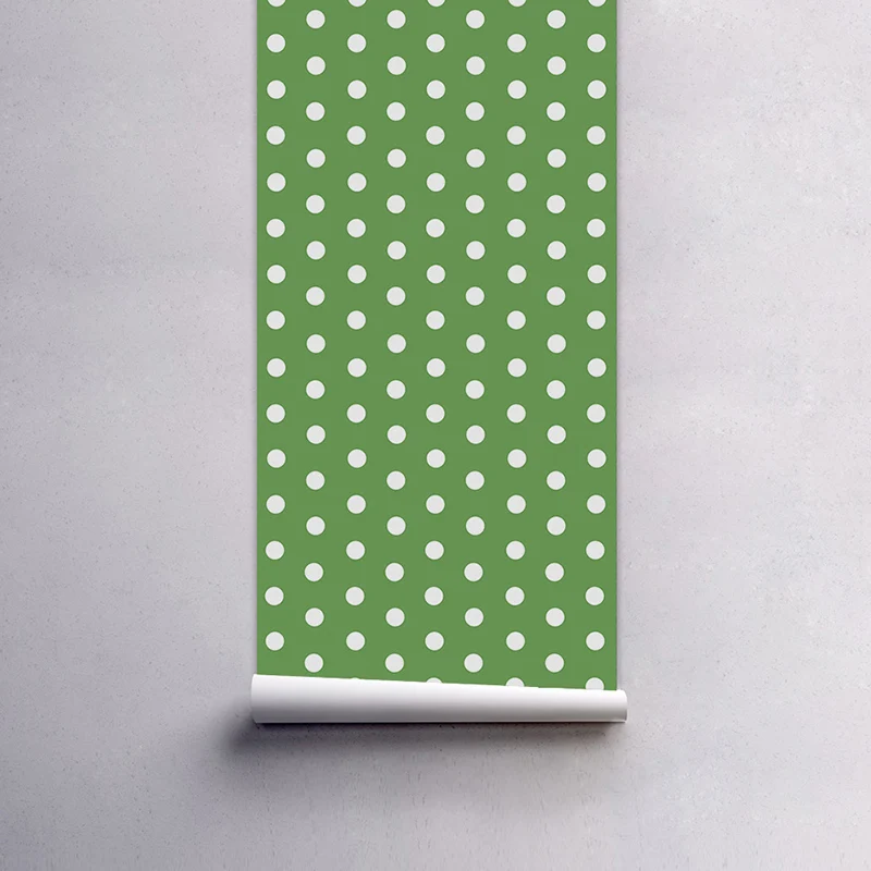 Panneaux de papier peint à pois, revêtement mural à décoller et à coller pour salle de jeux pour enfants, 4' L x 20,5" l C...