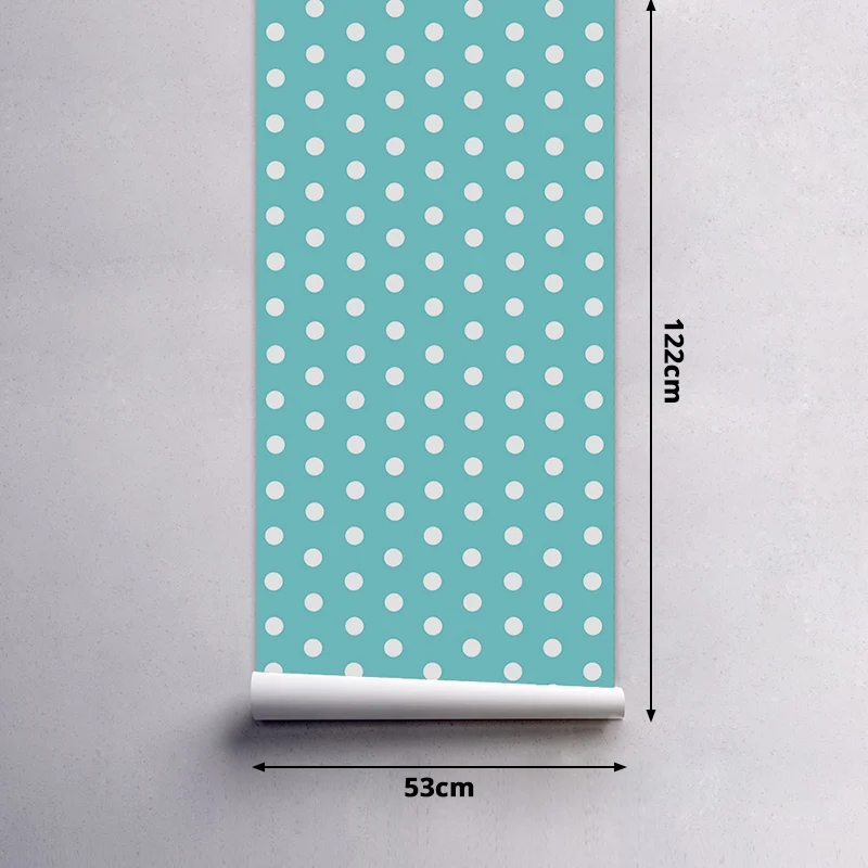 Panneaux de papier peint à pois, revêtement mural à décoller et à coller pour salle de jeux pour enfants, 4' L x 20,5" l C...