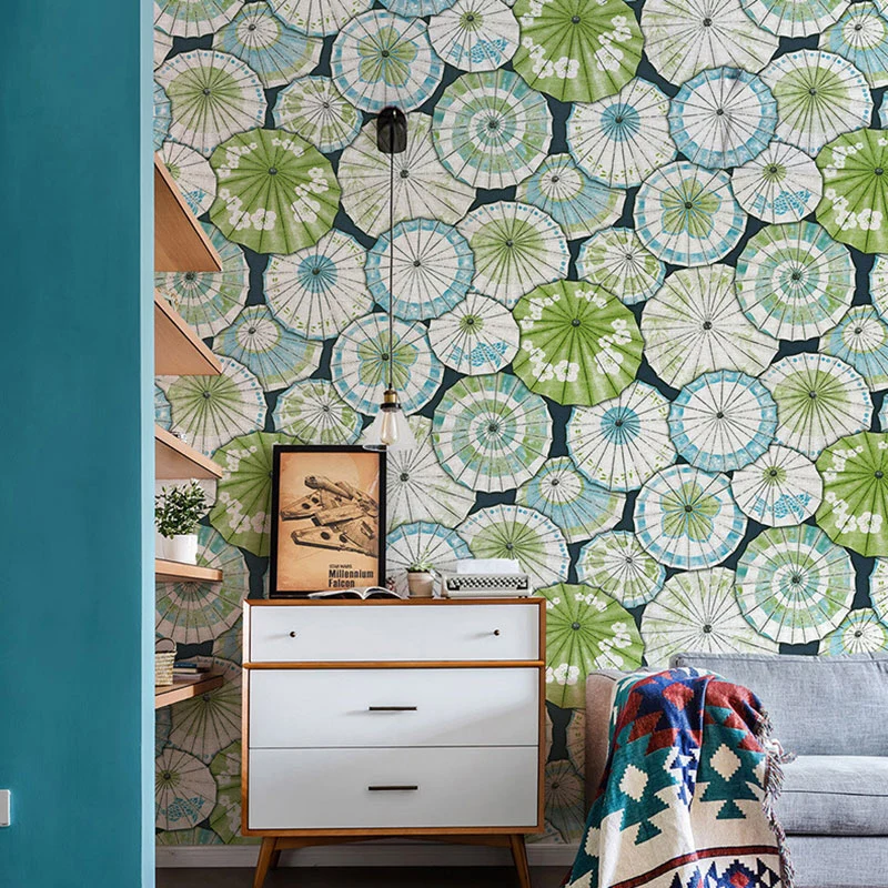 Papier peint de campagne en tissu non tissé résistant aux taches pour décoration de la maison, 33 pi de longueur x 20,5 po...