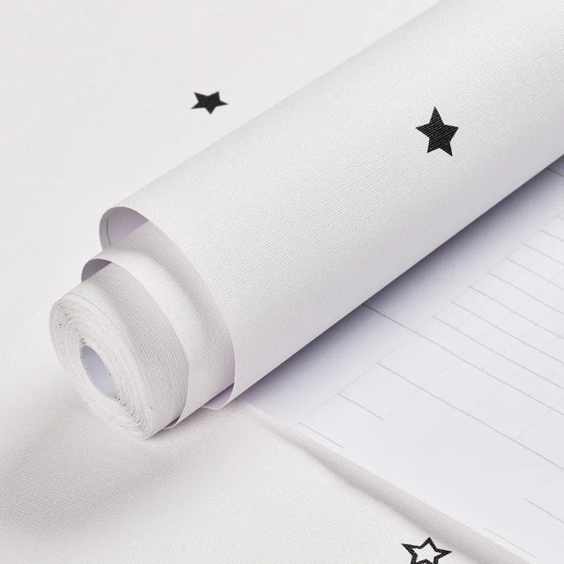 Papier peint décoratif autocollant simple étoile de couleur unie 33 pi de longueur x 20,5 po de largeur pour enfants Clear...
