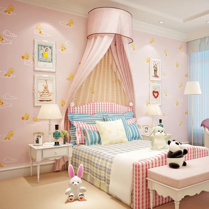 Papier peint fantaisie en forme de canard de dessin animé pour chambre d'enfant, 33 pi x 20,5 po, décoration murale en ros...
