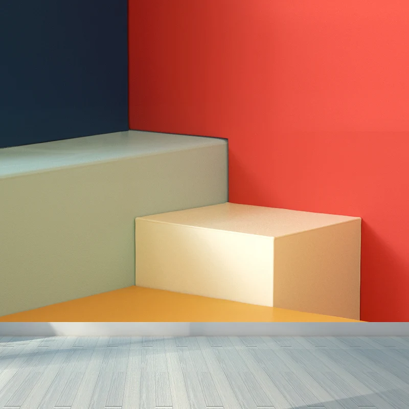 Papier peint Mural avec vue 3D, revêtement Mural rouge pour salle à manger, taille personnalisée disponible, nouveauté Cle...