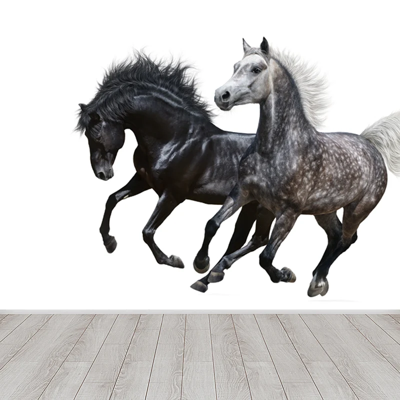 Papier peint mural Big Horse, résistant aux taches, Art mural moderne pour salle familiale, impression personnalisée Clear...