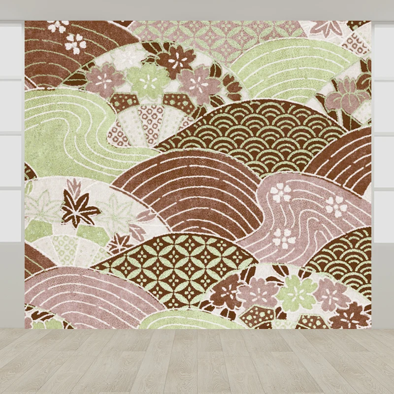 Papier peint Mural à fleurs vertes, revêtement Mural lavable de Style moderne pour la cuisine Clearhalo