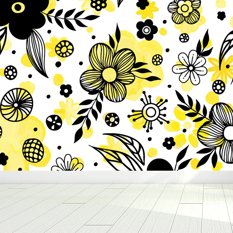 Papier peint Mural florentin de couleur douce pour la décoration, Art Mural de salon moderne Clearhalo