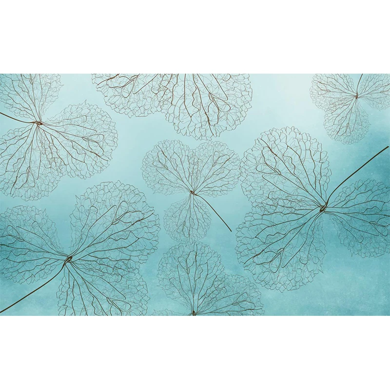 Papier peint mural imperméable en tissu non tissé, revêtement mural de feuilles de vigne de Style moderne Clearhalo