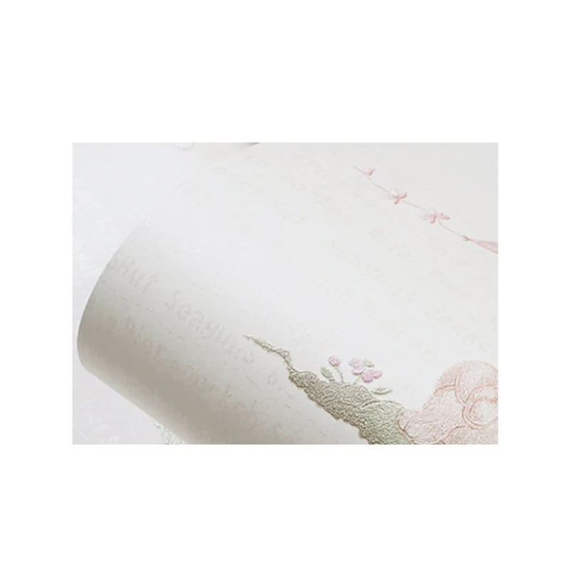 Papier peint ours contemporain beige pastel pour garçon ou fille, non collé Clearhalo