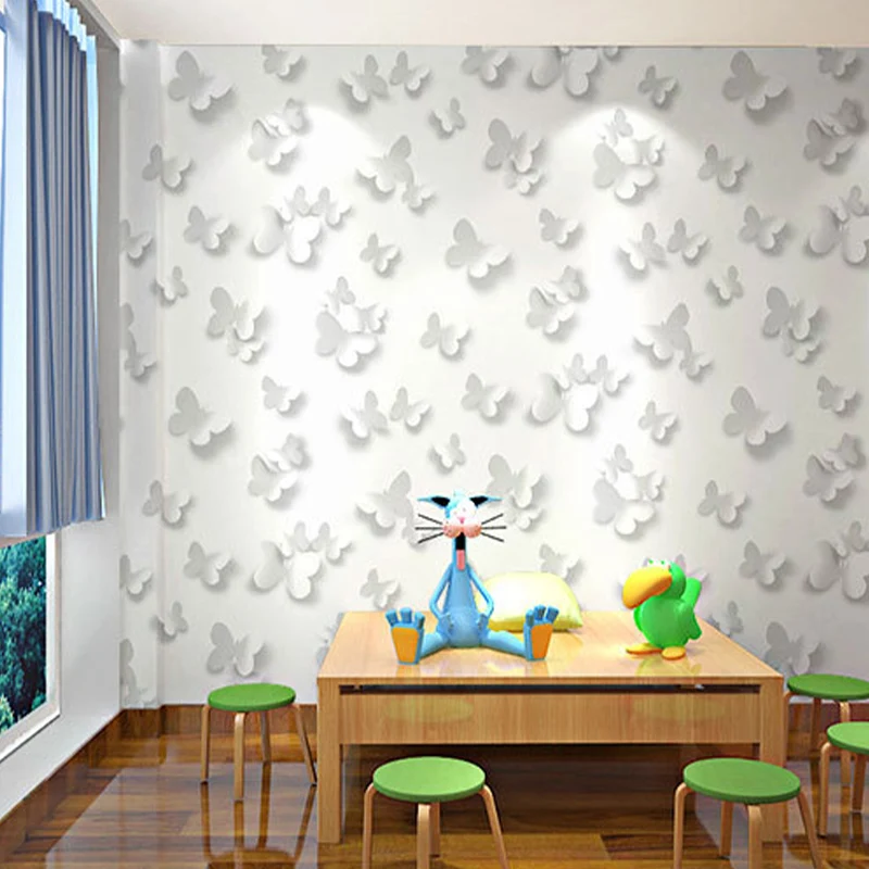 Papier peint papillon 3D scandinave minimaliste pour enfants, 20,5 po x 33 pi Clearhalo