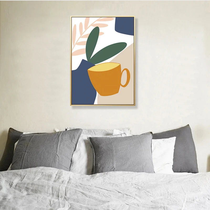 Pastel Nature Morte Toile Impression Illustration Fruits et Vaisselle Art Mural Texturé Moderne Clearhalo