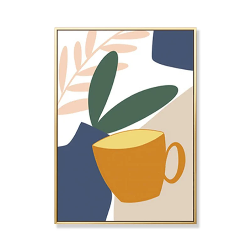 Pastel Nature Morte Toile Impression Illustration Fruits et Vaisselle Art Mural Texturé Moderne Clearhalo