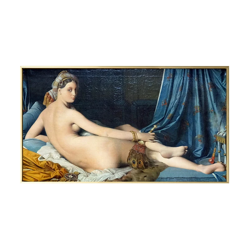 Peinture de femme nue, impression d'art Vintage, figurine Sexy, décoration murale en bleu pour salle à manger Clearhalo
