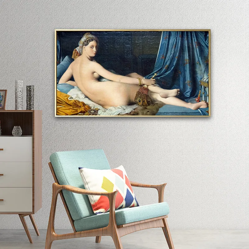 Peinture de femme nue, impression d'art Vintage, figurine Sexy, décoration murale en bleu pour salle à manger Clearhalo