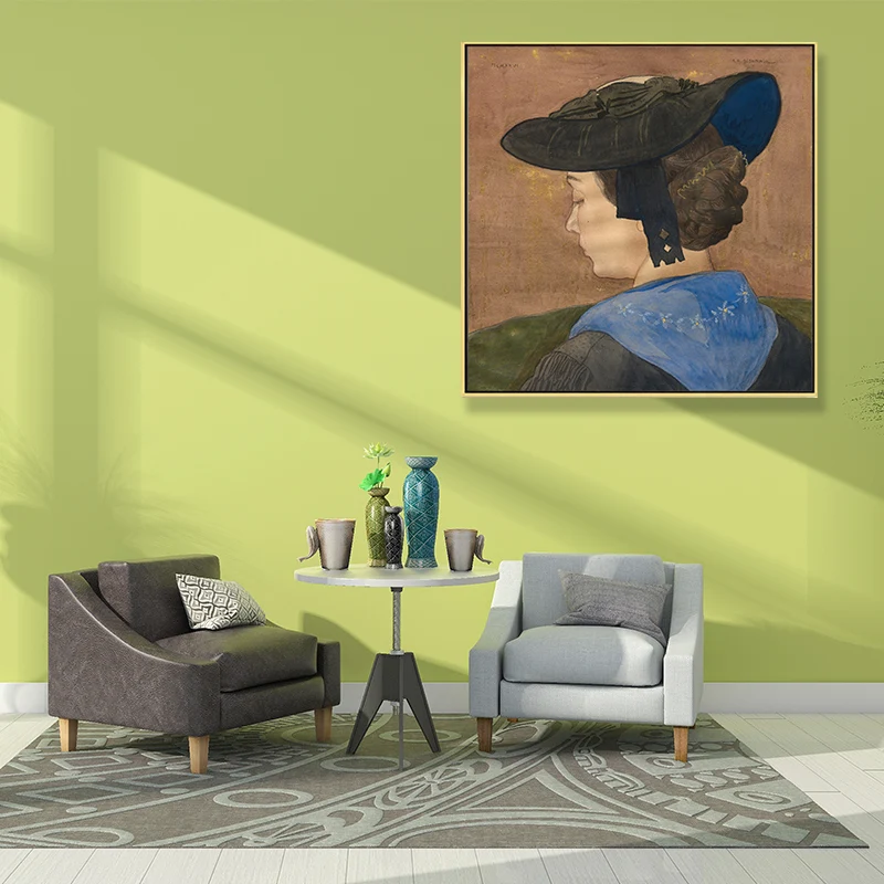Peinture à l'huile de jeune fille européenne, impression murale sur toile de Style Vintage, Options de tailles multiples C...