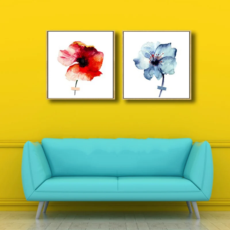Peinture à motif floral de couleur pastel, art mural texturé moderne pour salle à manger, ensemble de 2 Clearhalo