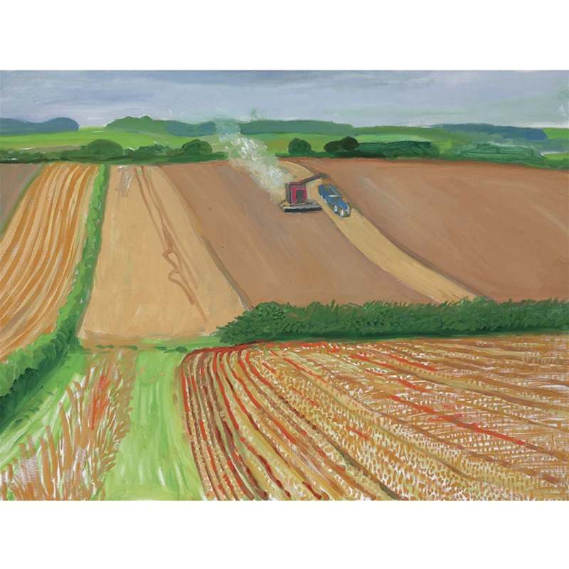 Peinture murale imperméable de champ de ferme, décoration murale artistique personnalisée pour salon Clearhalo
