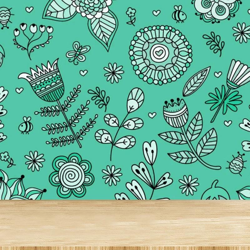 Peinture murale imprimée de fleurs diverses, décoration murale florentine pour salle à manger, personnalisée Clearhalo