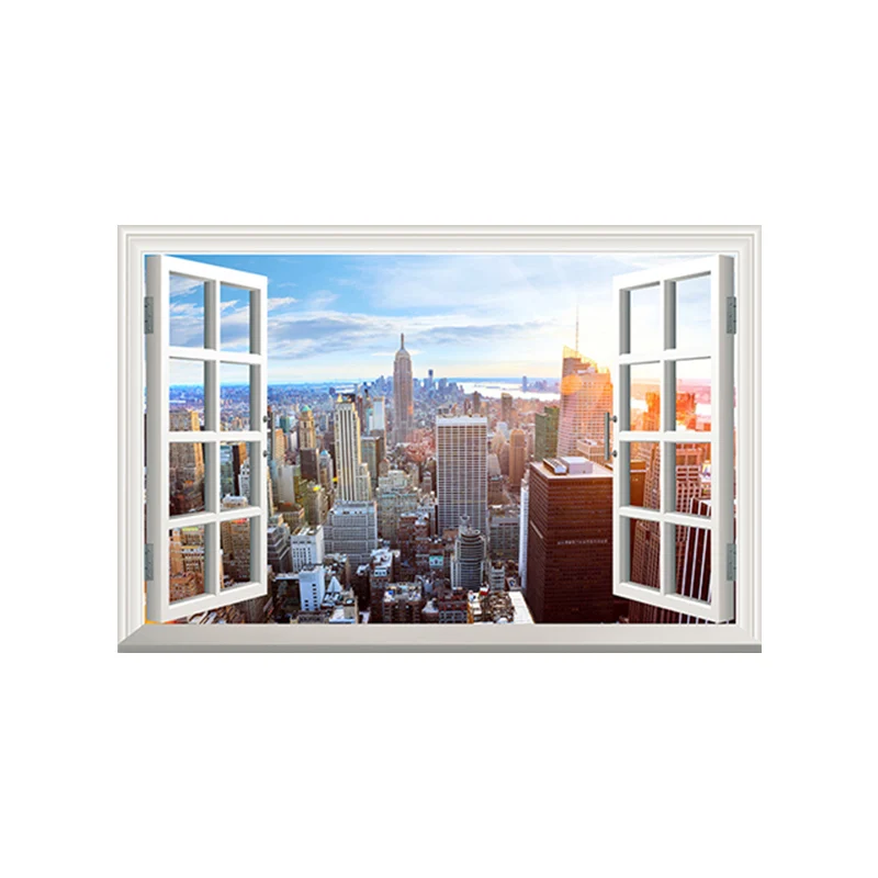Peinture sur toile de style contemporain avec décor mural texturé de paysage urbain, plusieurs tailles Clearhalo