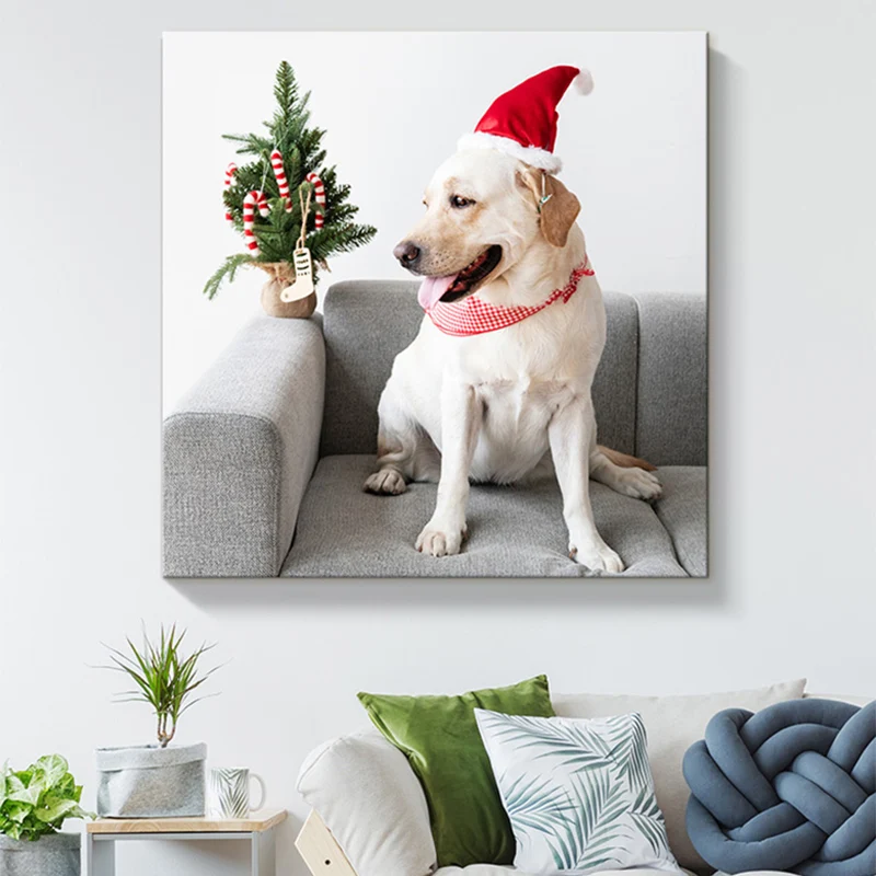 Peinture texturée sur toile, décoration murale pour enfants, chien de compagnie, plusieurs tailles, Options Clearhalo
