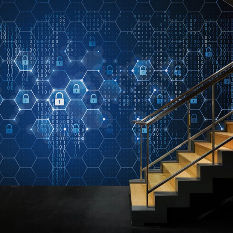 Photographie Hexagone Mural Autocollant Pleine Taille Mur Art pour Bureau, Taille Personnalisée Disponible Clearhalo